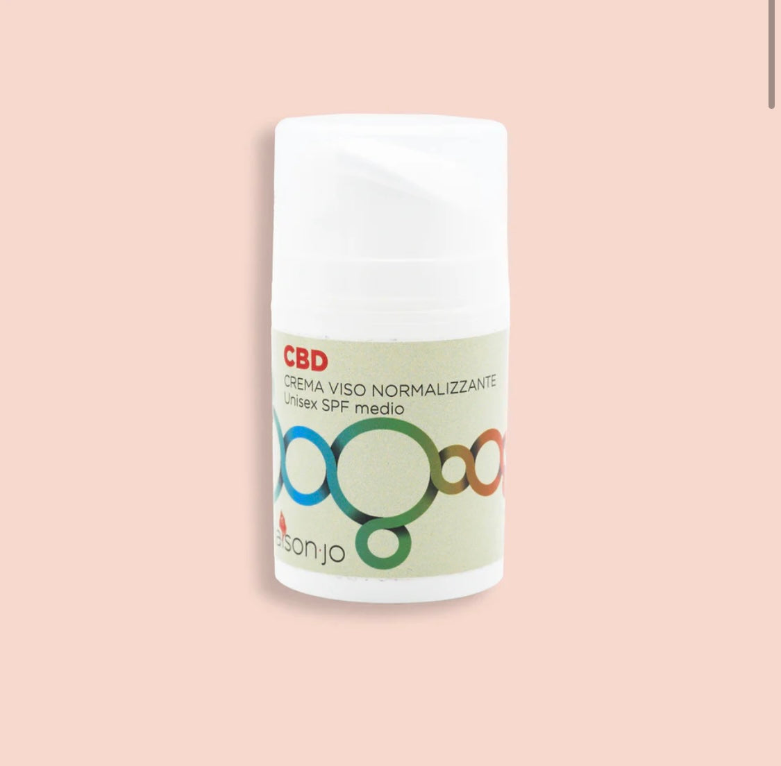 CBD subalansuojantis veido kremas su vidutiniu SPF Crema Viso Normalizzante Unisex