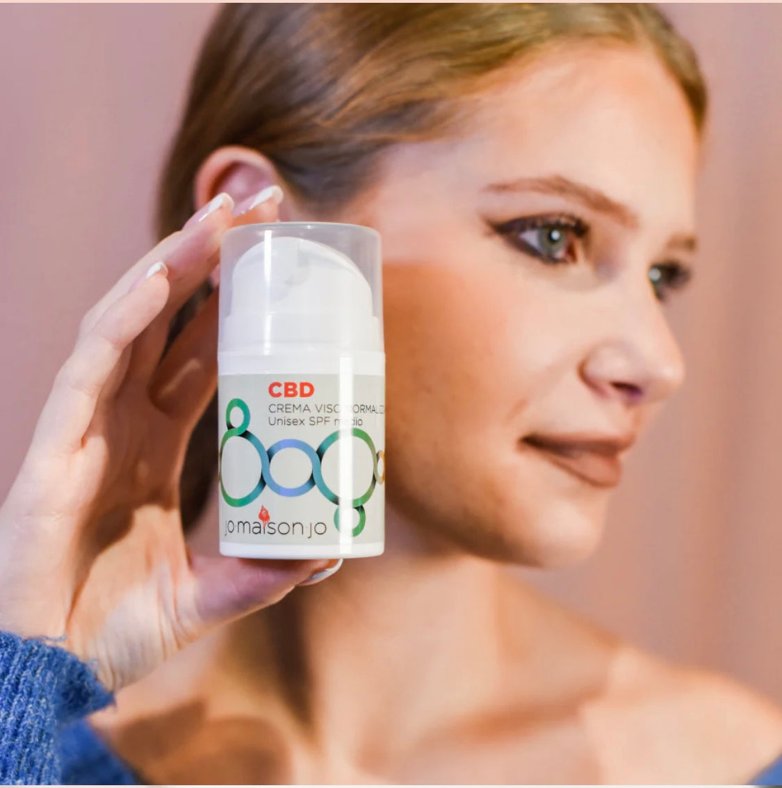 CBD subalansuojantis veido kremas su vidutiniu SPF Crema Viso Normalizzante Unisex